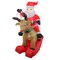 Northlight Lighted Inflatable Rocking Reindeer and Santa Outdoor Christmas Decoration - 4.75'